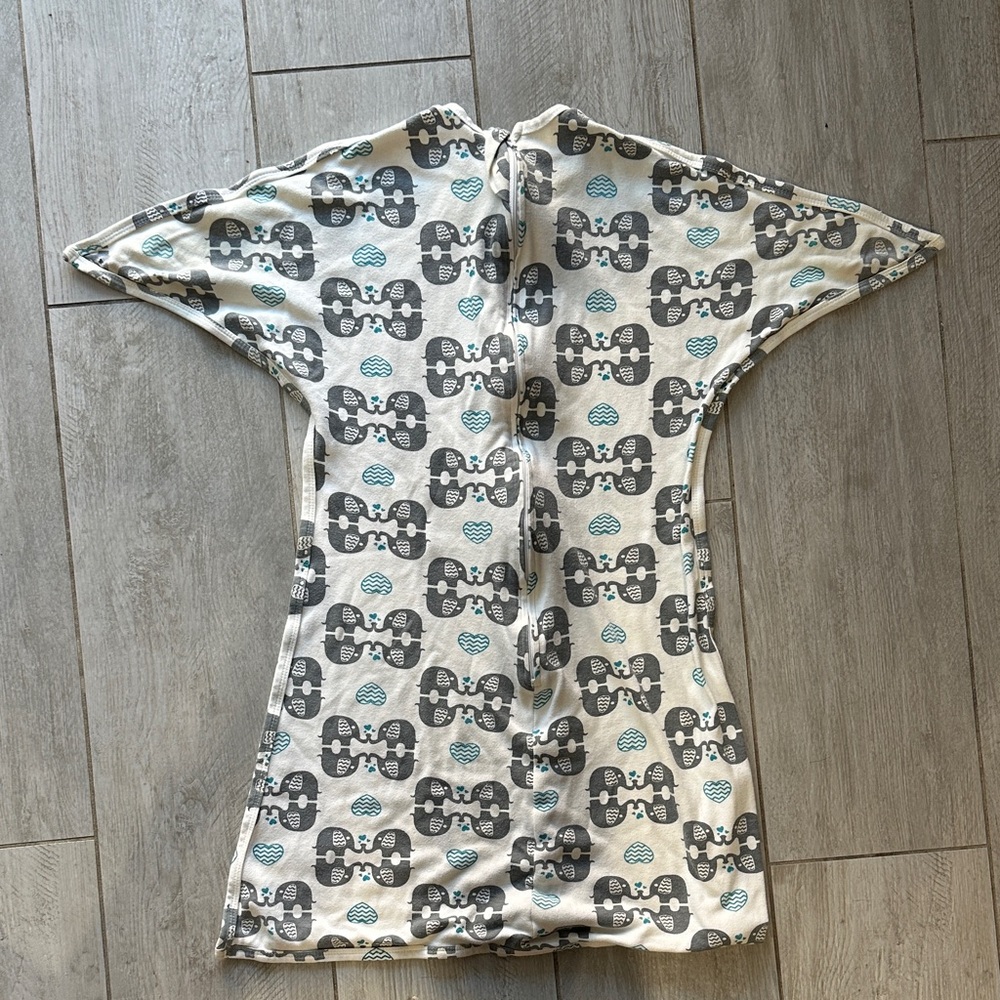 Cozy Gray and Blue Kids Sleep Sack